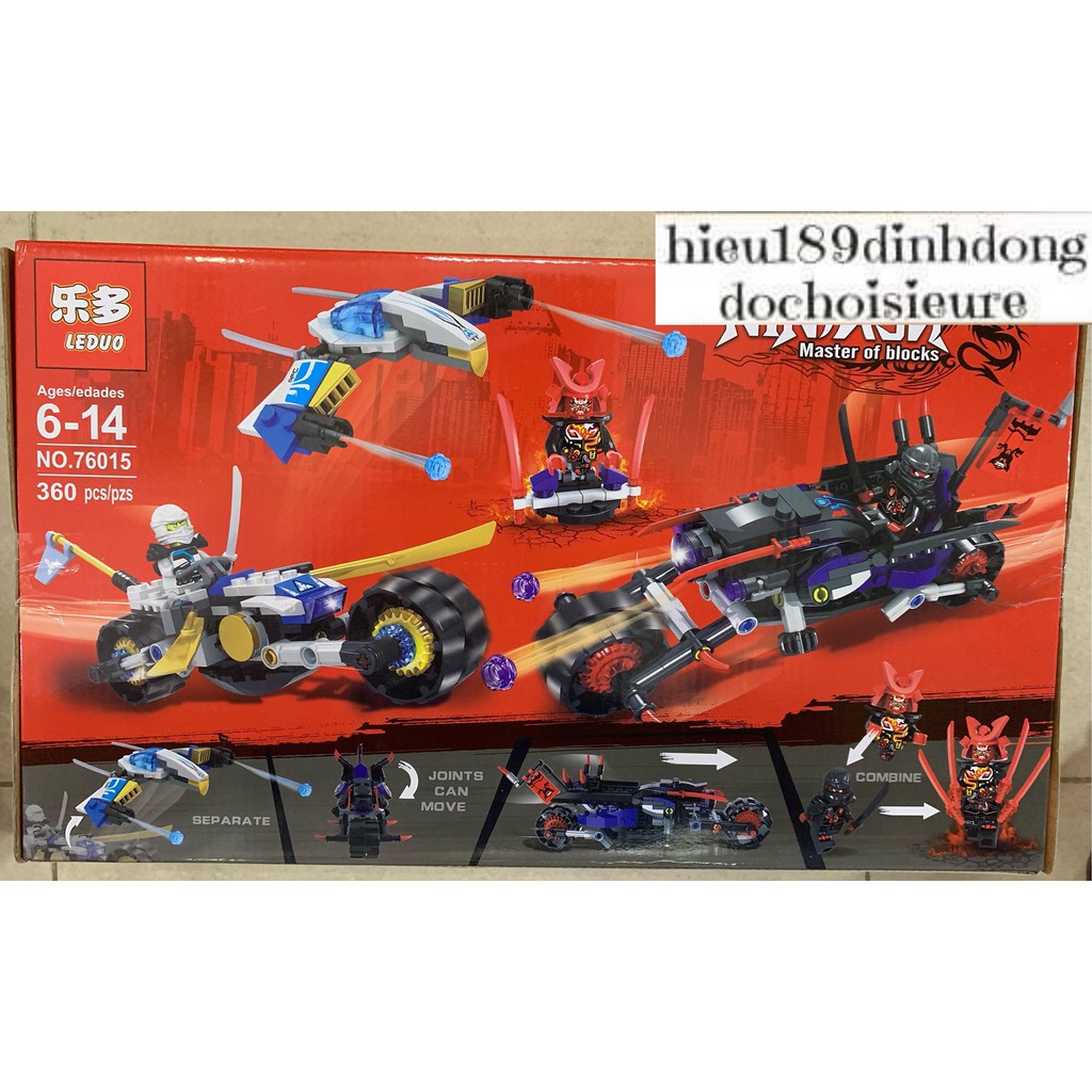 Lắp ráp xếp hình Ninjago 76015 : xe máy