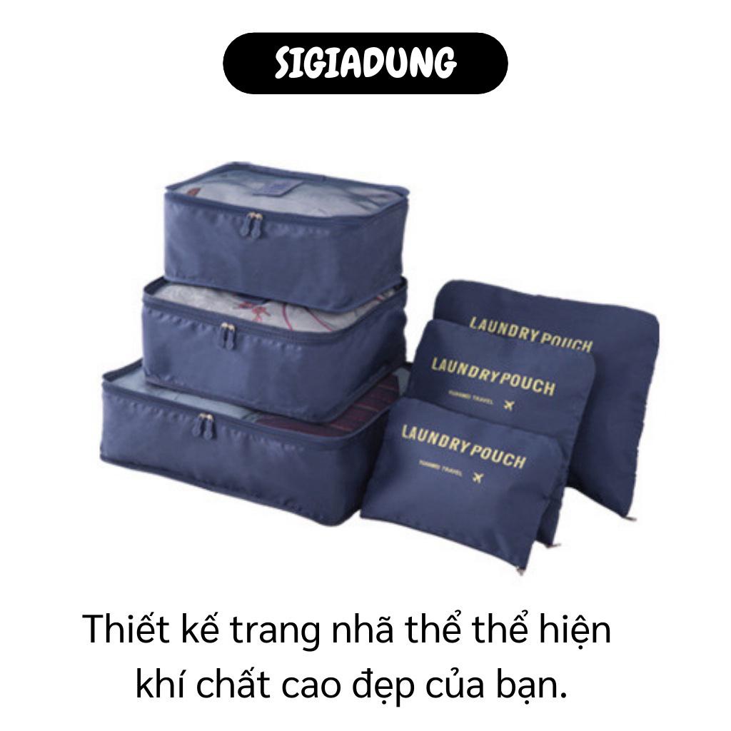 [SGD] Set túi đựng quần áo vật dụng - Bộ 6 Túi đựng đồ du lịch Laundry Pouch chất liệu cao cấp nhiều kích cỡ 2875