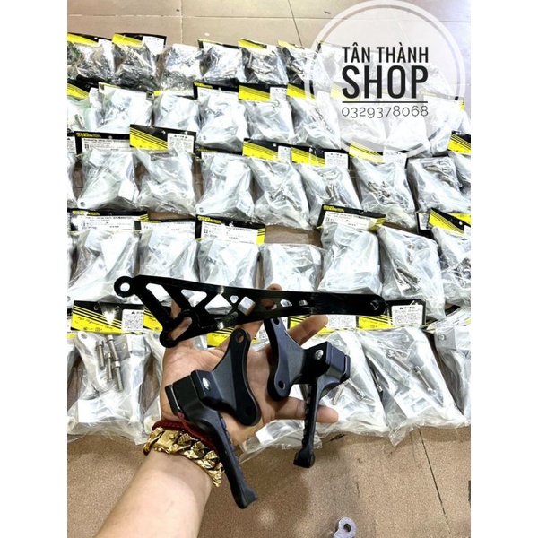 Gác chân malay + bát cheo pô cnc dày 8li lắp đặc ex150 và ex155 có tặng kèm ốc