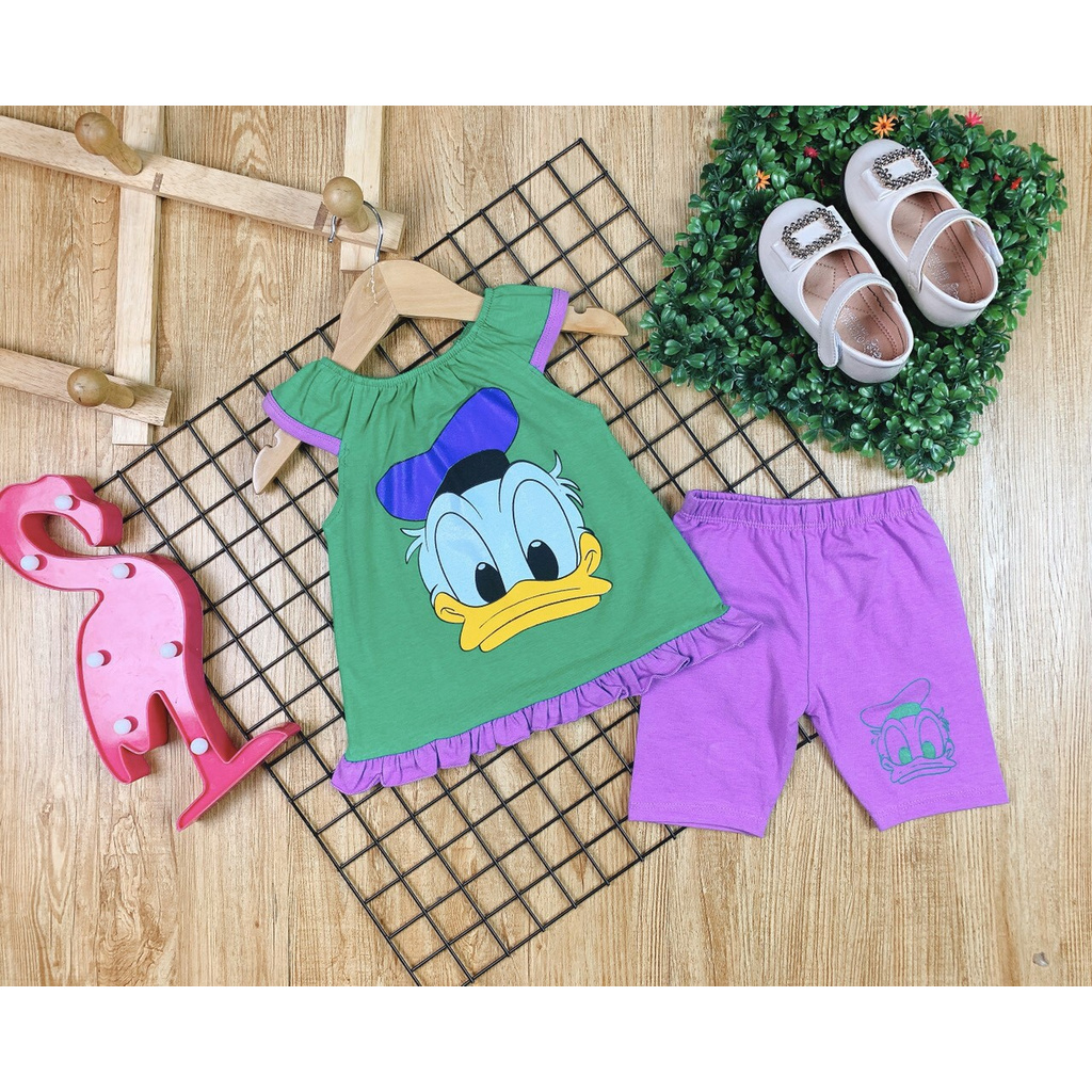 Xả -Bộ bé gái vải cotton mềm mát