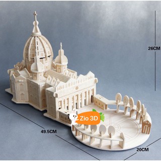 Đồ chơi lắp ráp gỗ 3D Mô hình Thánh đường Thánh Phêrô