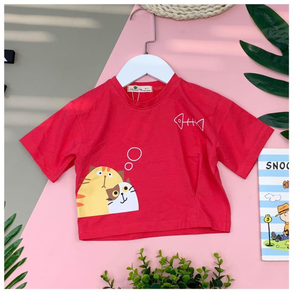 Áo LITIBABY chất vải cotton Croptop bé gái 9/14