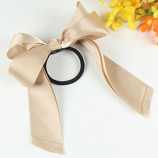 Băng Đô Nơ Hai Lớp Bằng Vải Satin Dễ Thương Phong Cách Hàn Quốc