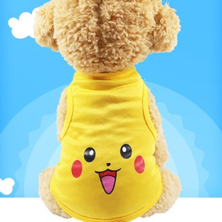 Áo Ba Lỗ Cho Chó Mèo Hình Pikachu (Đủ Size)