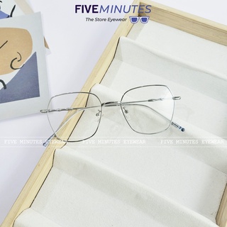 Gọng kính nam nữ kim loại mảnh nhẹ dáng vuông size to 8899 Siêu hot 2023 - Kính Mắt Five Minutes
