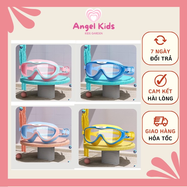 Kính bơi trẻ em Yuke góc nhìn rộng mắt kính trong suốt chống sương mù cho bé (có 3 màu cho bé lựa chọn)
