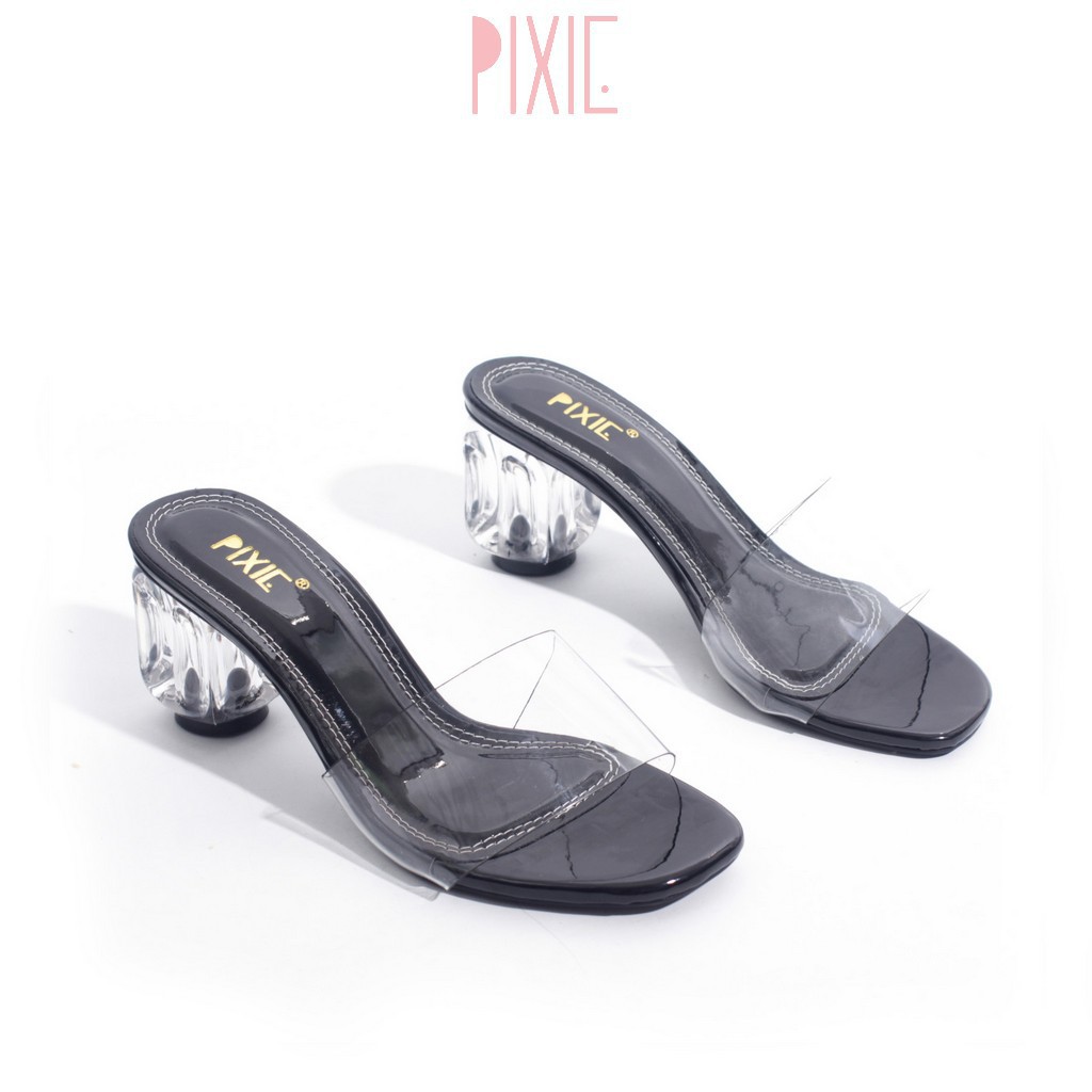 Guốc Cao Gót 5cm Quai Trong Mica Pixie X403