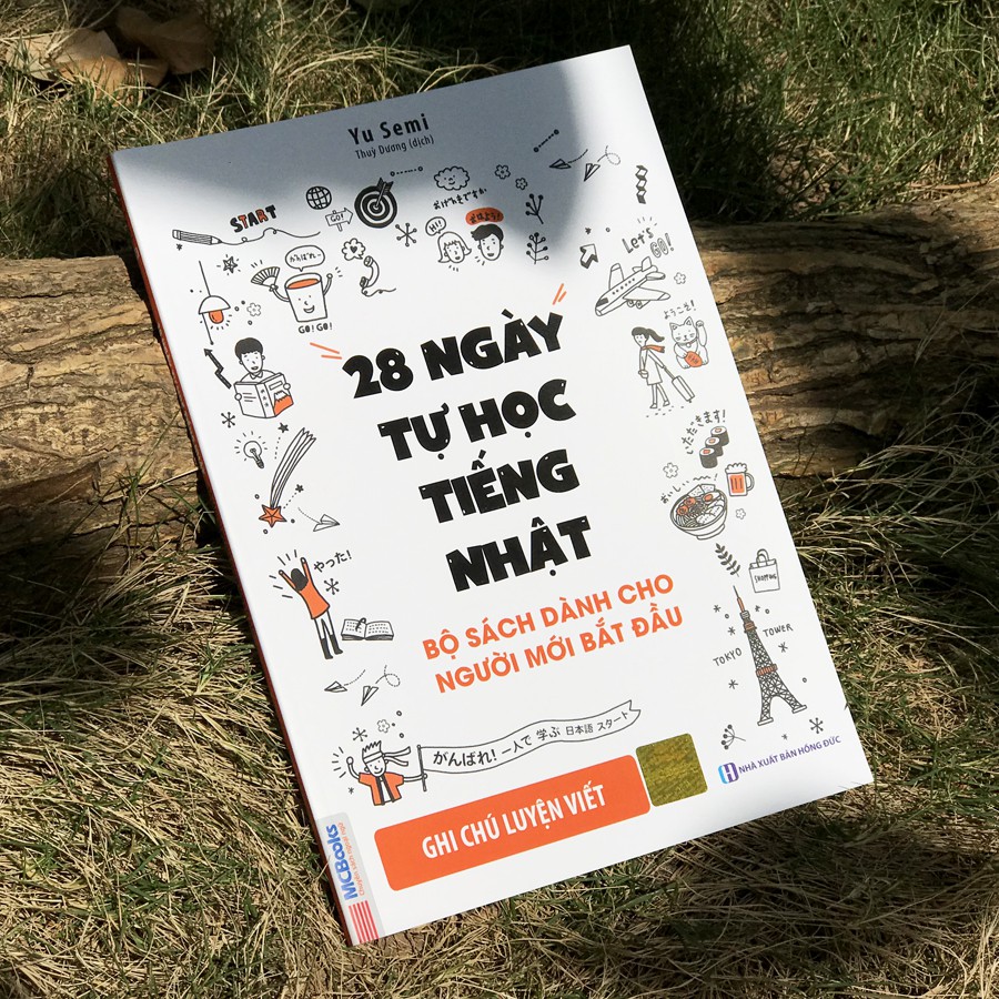 Sách - 28 Ngày Tự Học Tiếng Nhật - Bộ sách dành cho người mới bắt đầu (Sách bài tập, ghi chú luyện viết)