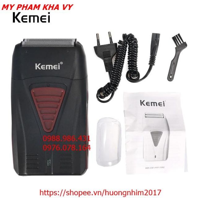 Cạo khô fade barber kemei km 3381