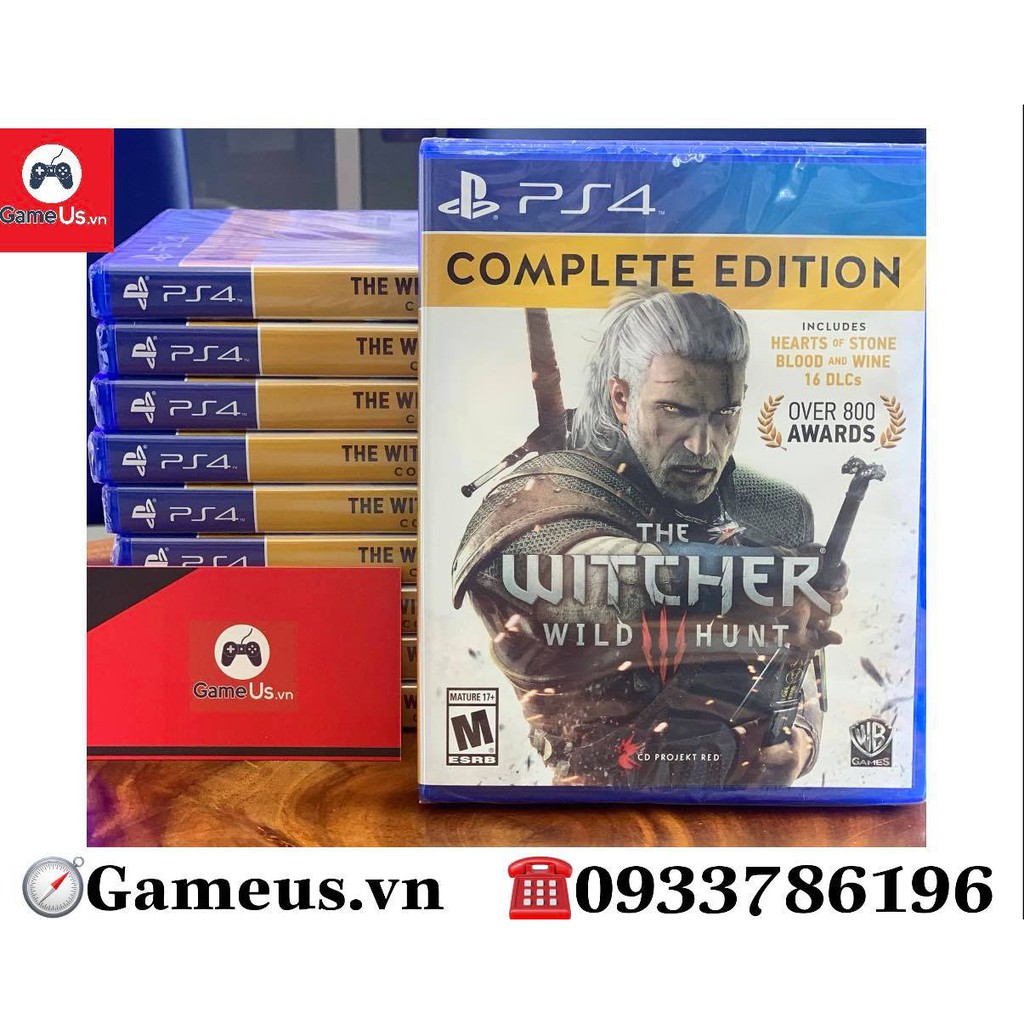 Đĩa Game PS4: The Witcher 3: Wild Hunt Game Of The Year Edition - hệ US