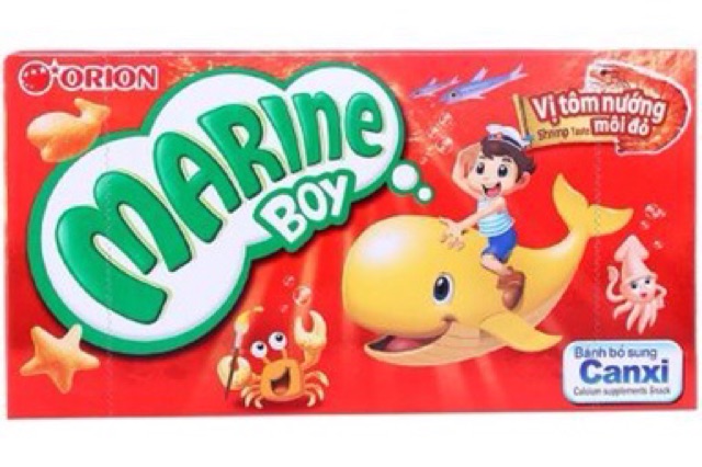(Sỉ) Thùng 20 hộp x32g/hộp bánh cá marine boy | BigBuy360 - bigbuy360.vn