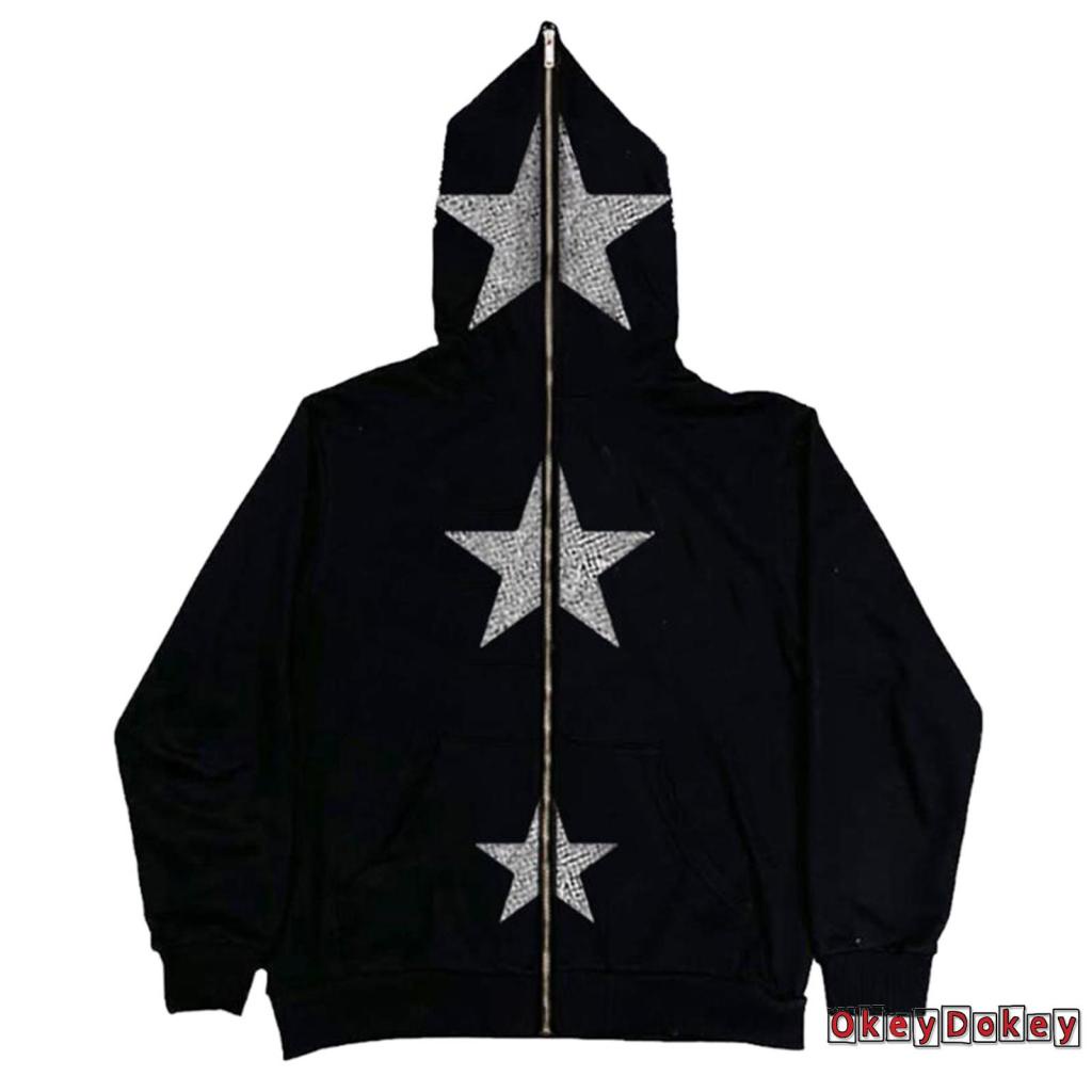 Áo Khoác Tay Dài Có Nón Và Túi y2k Phong Cách Đường Phố Cho Nữ