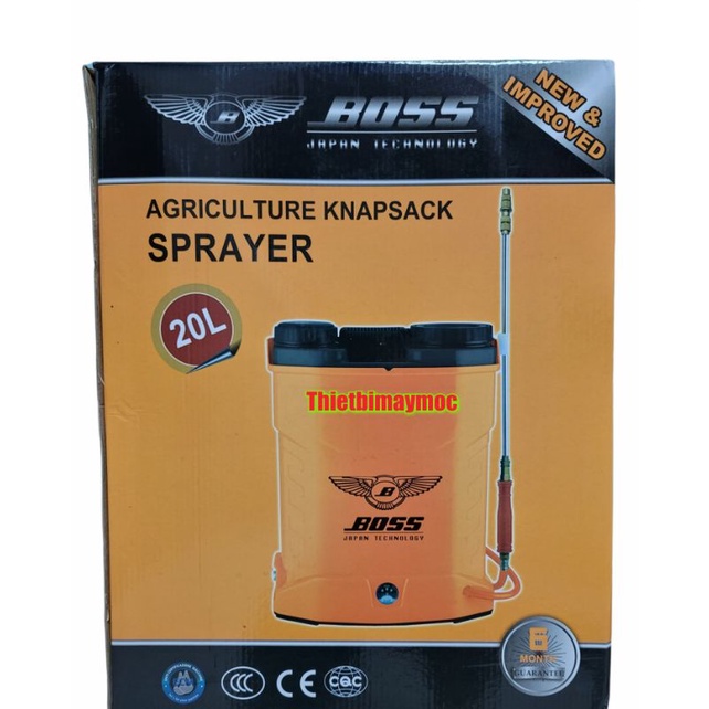 Bình xịt điện phun thuốc BOSS 20L công nghệ Nhật bản ( Giá rẻ chất lượng cao )