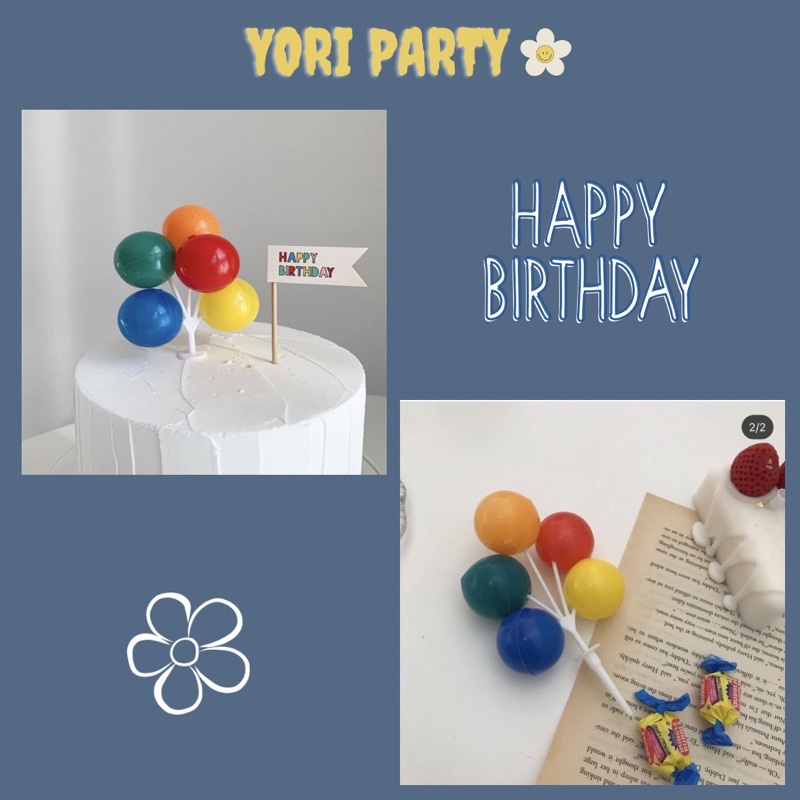 Bong Bóng Trang Trí Bánh Kem Ngộ Nghĩnh - Yori Party