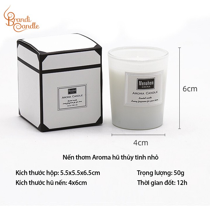 Nến thơm không khói Aroma hũ nhỏ sáp nến thiên nhiên