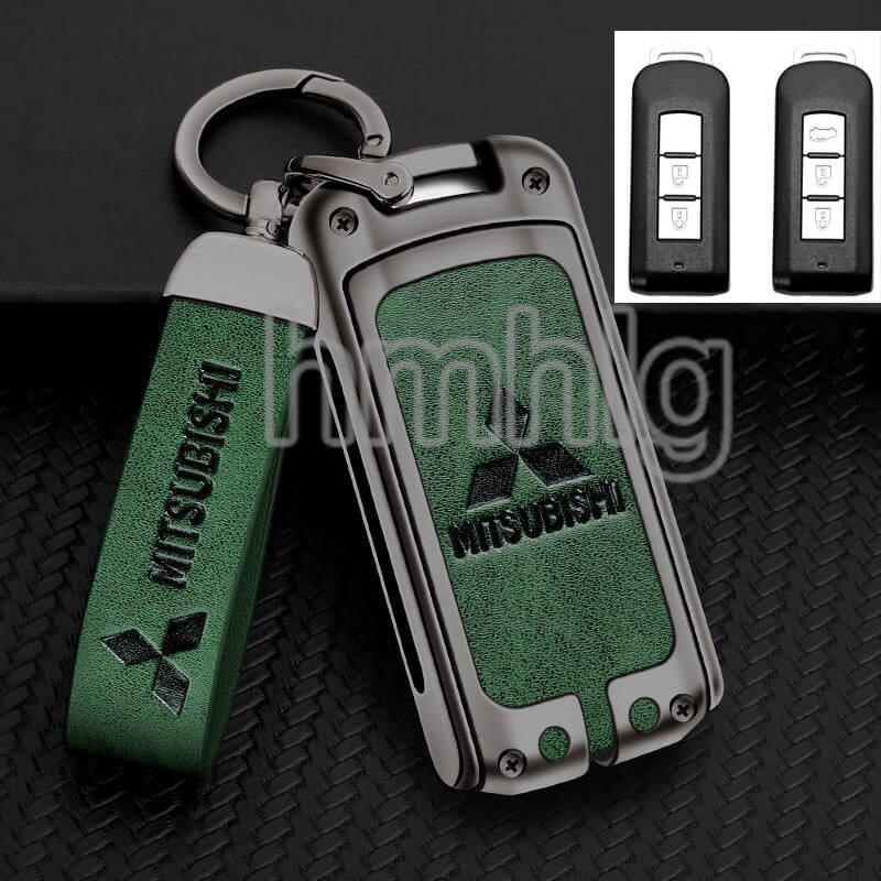 Vỏ Bọc Chìa Khóa Điều Khiển Từ Xa Bằng Da + Silicon Cho Mitsubishi Xpander Prime 2023 Montero Sport 2022 Xpander Cross Pajero Montero Triton Outlander ASX