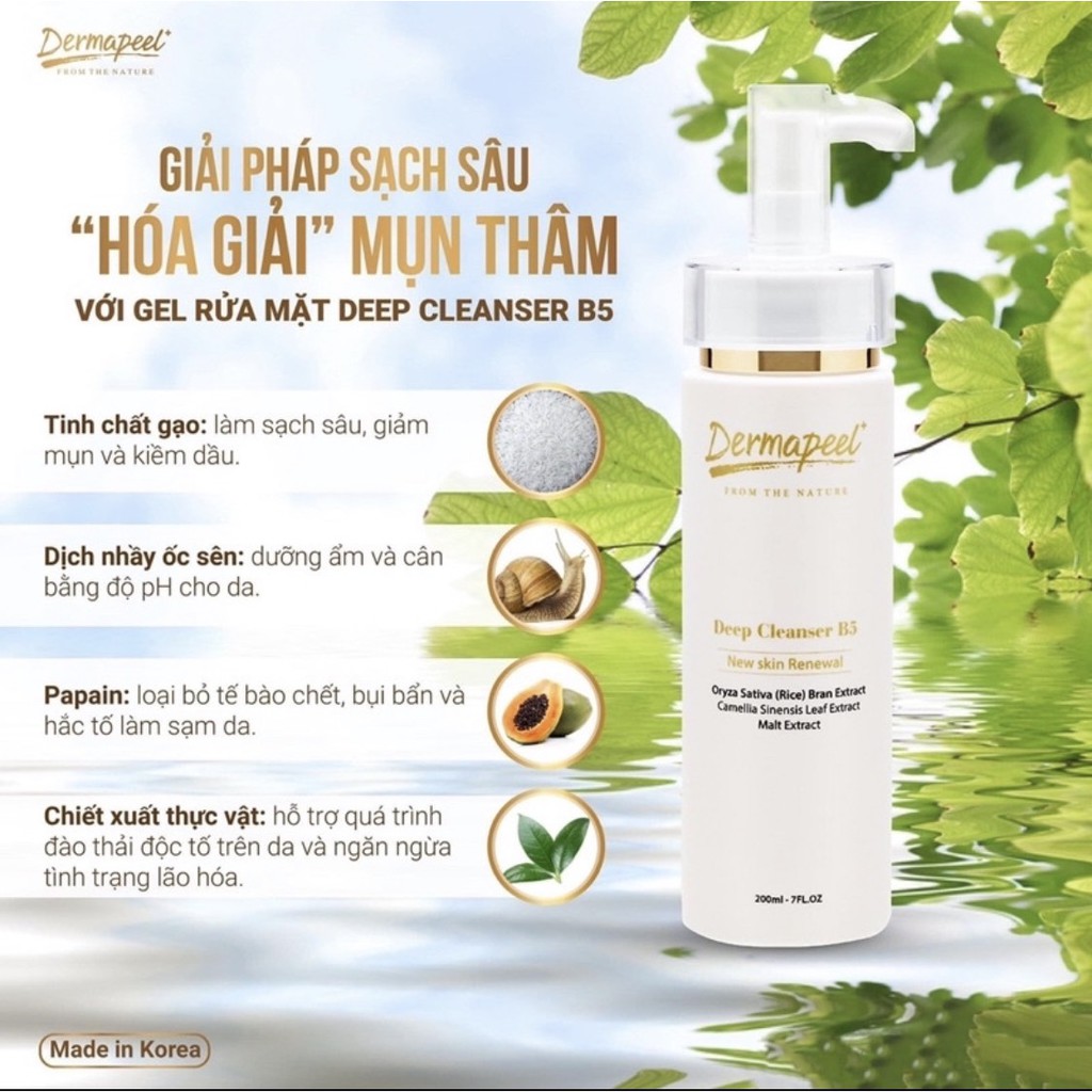 SỮA RỬA MẶT DERMAPEEL CHÍNH HÃNG - CÂN BẰNG ĐỘ ẨM - LÀM SẠCH SÂU - NGỪA MỤN - TẨY TẾ BÀO CHẾT - CHỐNG LÃO HÓA | BigBuy360 - bigbuy360.vn