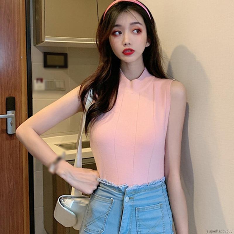 Áo Sát Nách Dệt Kim Thiết Kế Màu Trơn Thanh Lịch