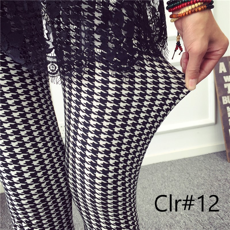 Quần legging Lưng Cao Co Giãn In Họa Tiết Thời Trang Cho Nữ