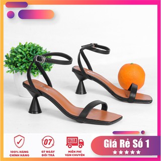 Giày Sandal Cao Gót 5cm Đế Tròn Đồng Hồ Cát Pixie X471