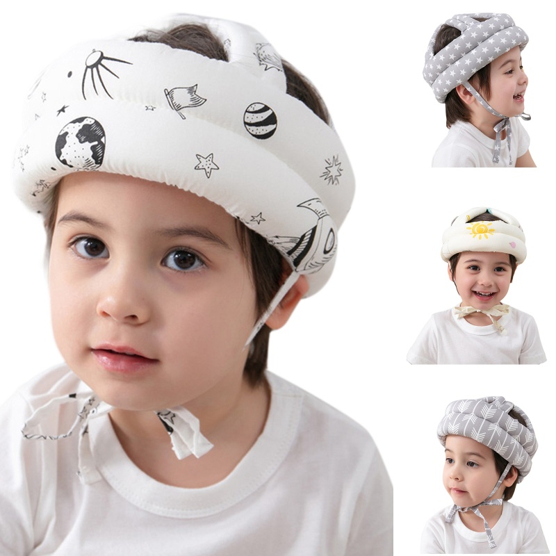Mũ Bảo Hiểm Bảo Vệ An Toàn Bằng Cotton Mềm Cho Bé