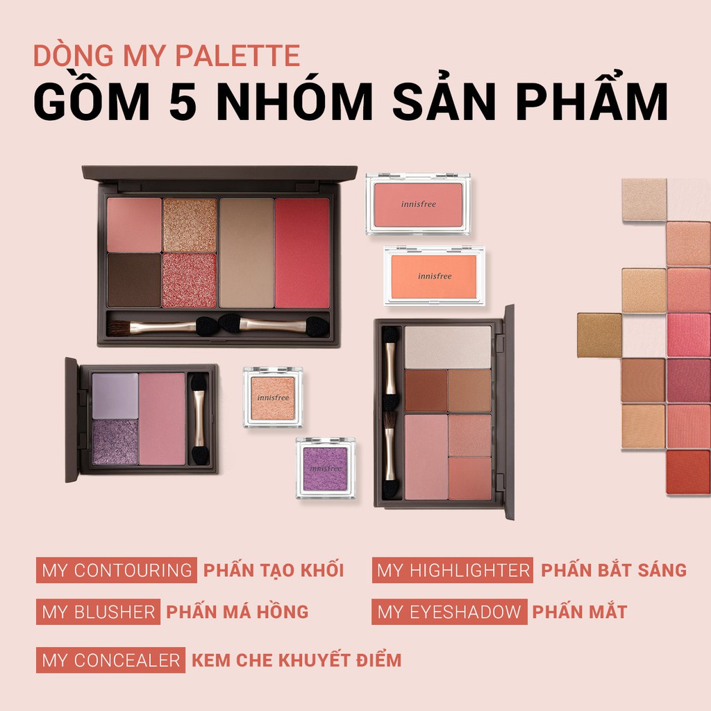 [Mã COSIF05 giảm 10% đơn 400K] Phấn má hồng Veil innisfree My Blusher Veil 3.5g