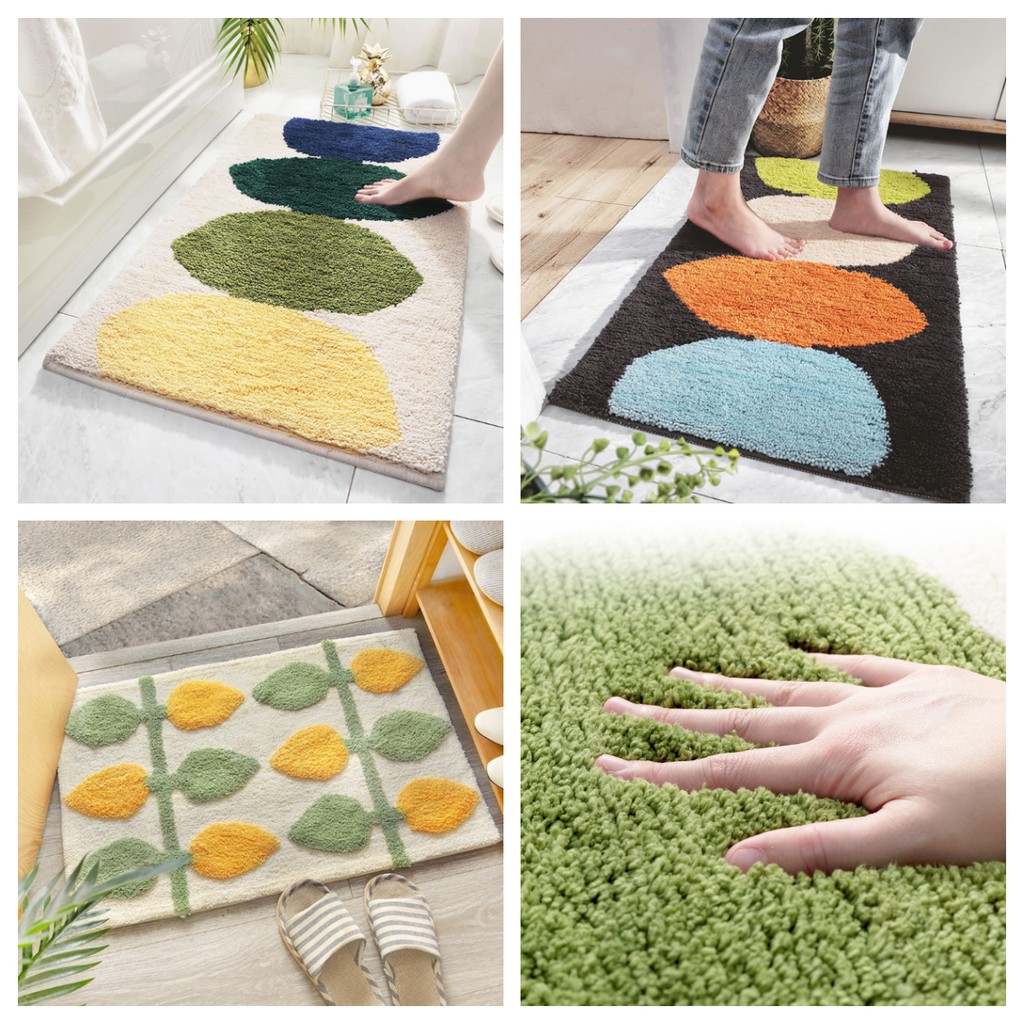 Thảm lau chân thấm nước chống trơn trượt hàng cao cấp minehome cho cửa nhà, nhà tắm nhiều kích thước, màu sắc