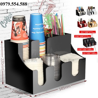 Kệ đựng ly cốc nhựa ly giấy 7 ngăn