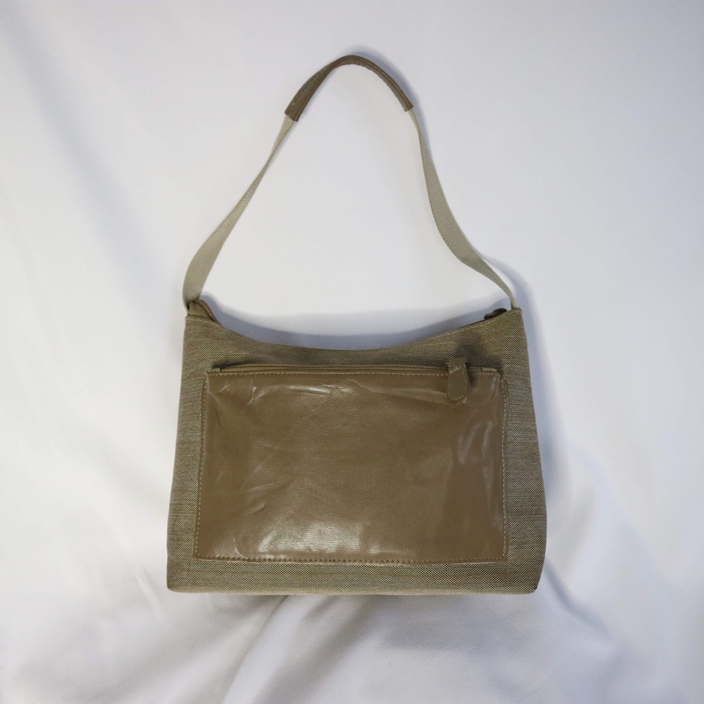 Túi vải phối da thật Korea