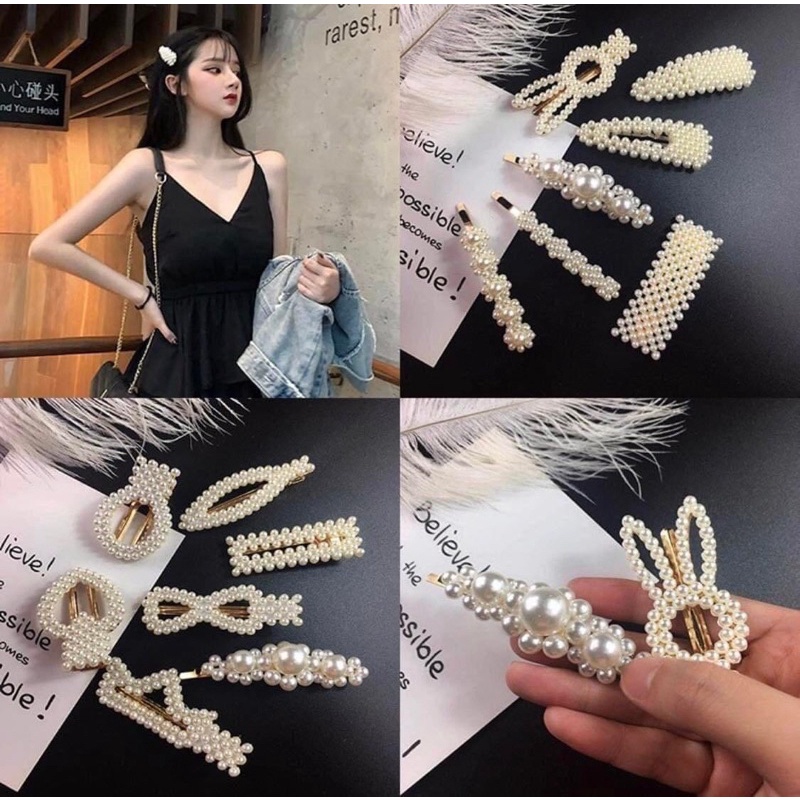 set 20 cặp tóc đính hạt