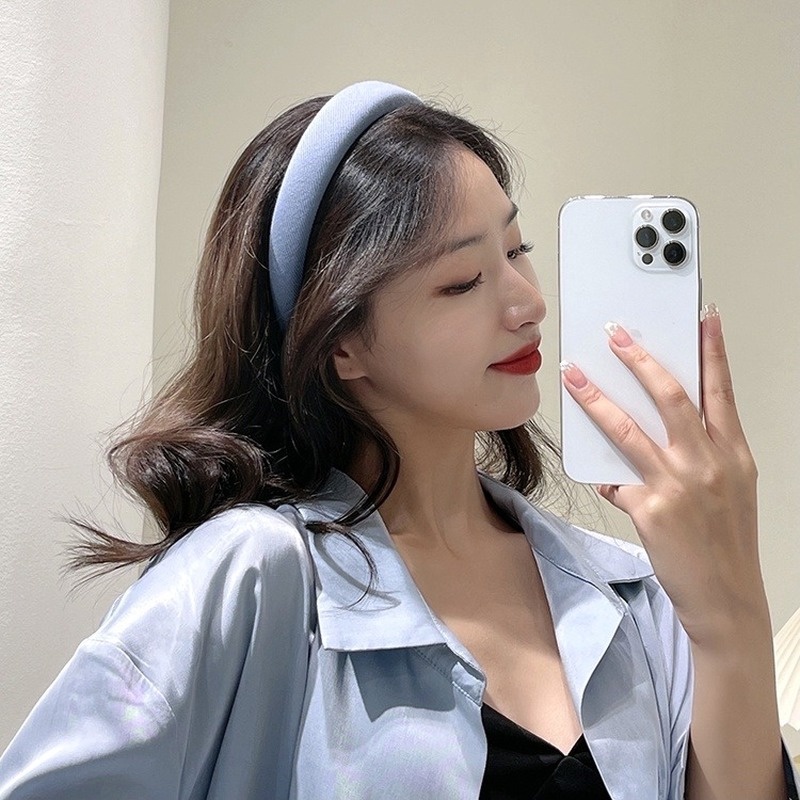 Băng Đô Cài Tóc Kahki Xốp Cao Cấp Thời Trang Cho Nữ