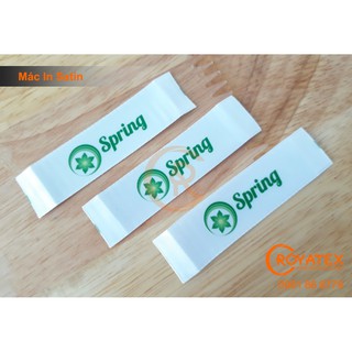 50 Cái Mác Quần Áo - Chất Liệu Satin Lụa - Hàng In Sẵn Theo 4 Mùa