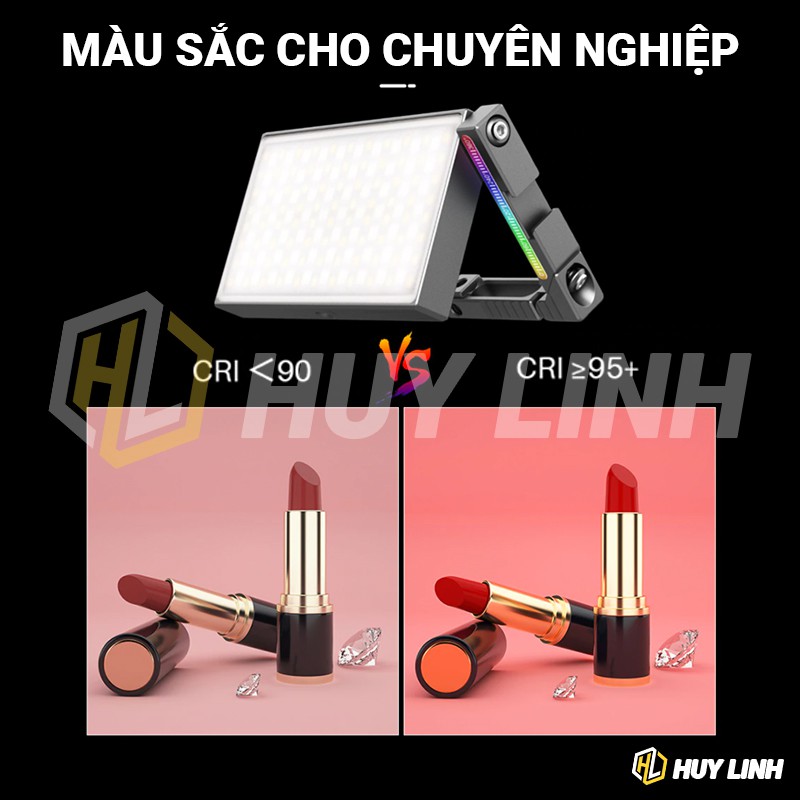 Đèn led Studio VIJIM R70 RGB Light - Đèn chỉnh màu và độ K viền kim loại 20 Effect mẫu mới nhất 2021