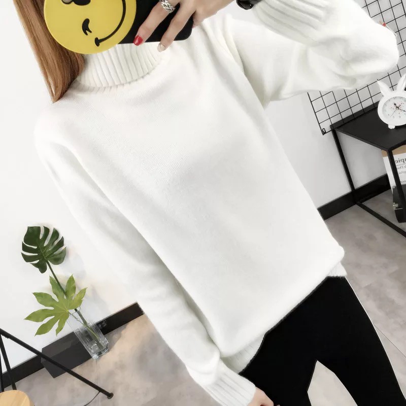 Áo len cổ lọ nữ