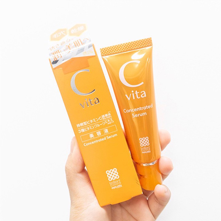 Tinh chất cấp ẩm dưỡng trắng da Meishoku C Vita Concentrated Serum 30ml giúp dưỡng ẩm sâu
