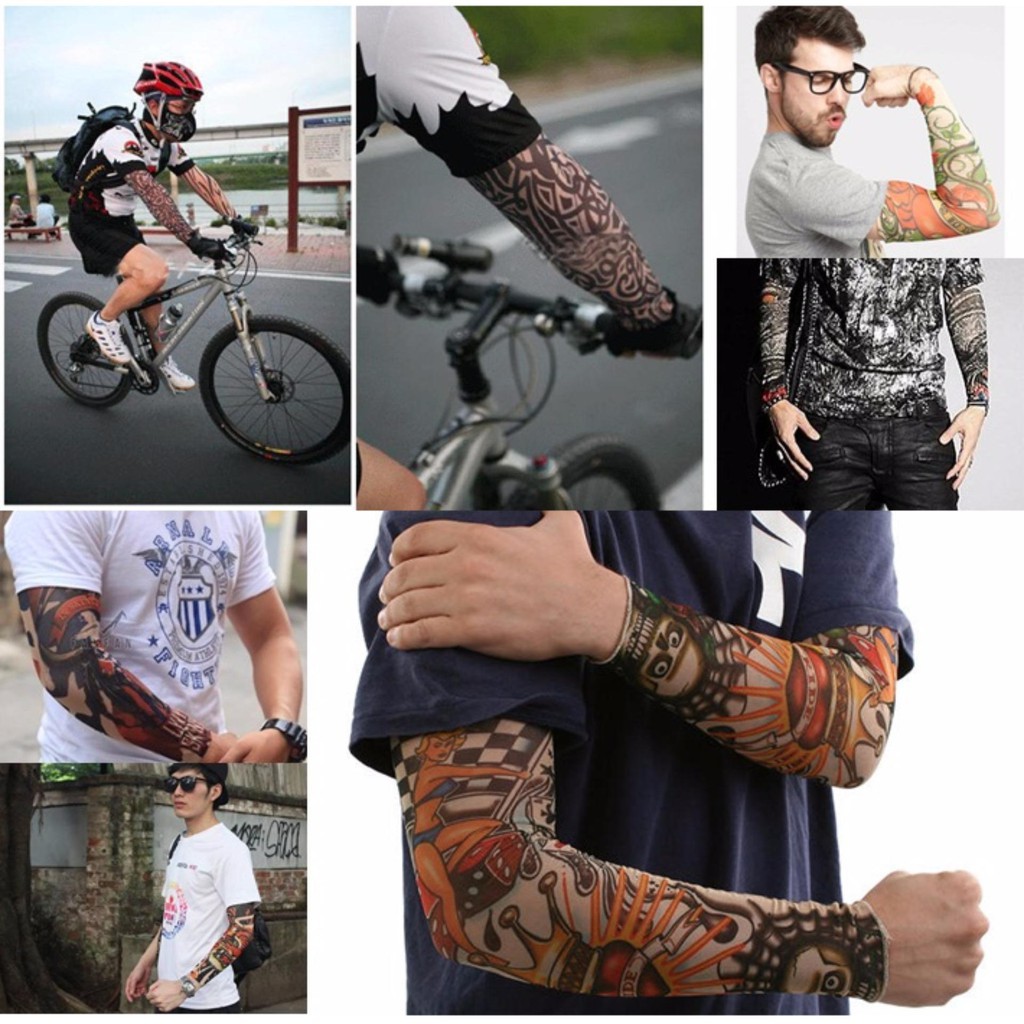  [HOT] Găng Tay Chống Nắng Hình Xăm Tattoo 3D (Mẫu ngẫu nhiên)  Jđộc đáo