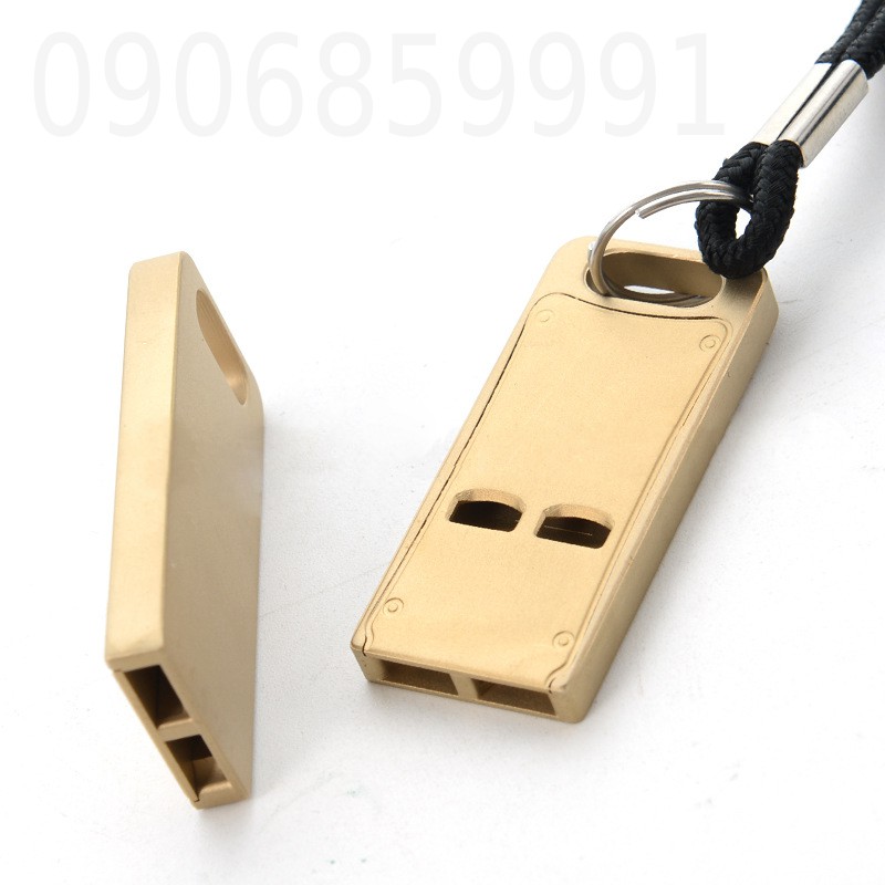 Còi dậy thú,còi cứu sinh đồng thau EDC mini