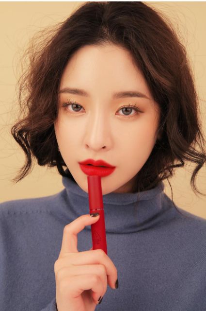 Son 3CE velvet lip tint màu đỏ lạnh (private)