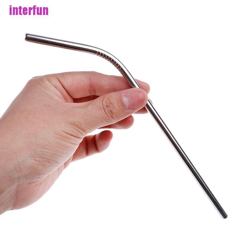 Bộ 4 Dụng Cụ Uống Nước Bằng Thép Không Gỉ Kèm 1 Dụng Cụ Vệ Sinh