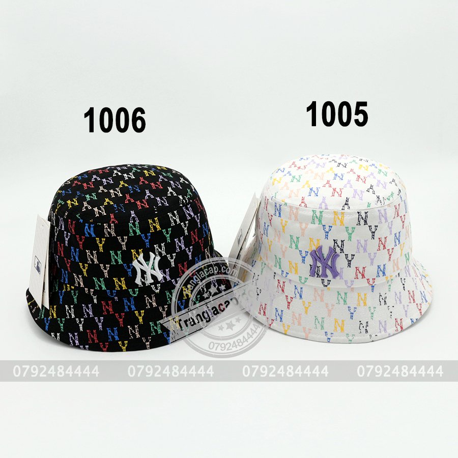 Nón bucket MLB Monogram NY sắc màu