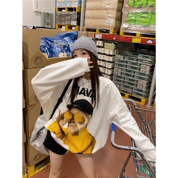 Áo sweater nỉ in hình
