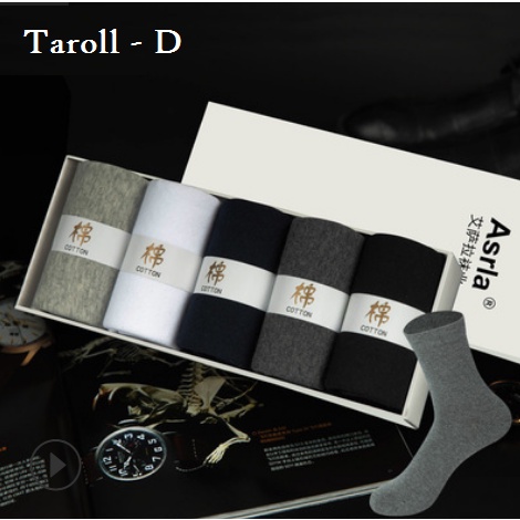 SET 5 đôi Tất Nam -Vớ Nam đi giày tây cổ cao- Tất Cổ Cao Nam Nữ trơn T016
