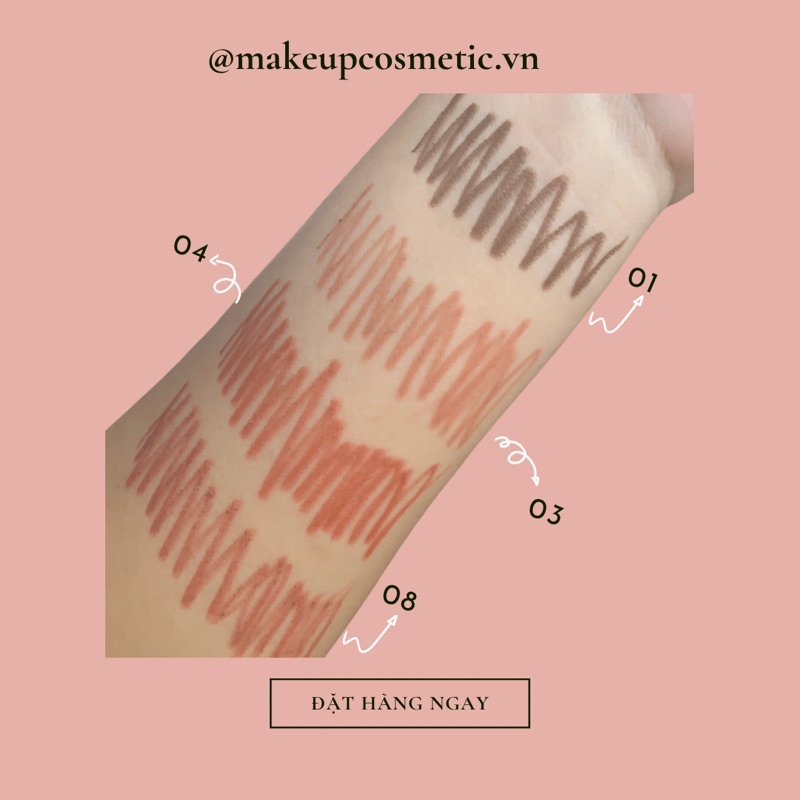 Chì Kẻ Viền Môi Tone Nude Sexy Hack Môi Căng Mọng Siêu Tây Lì, Lâu Trôi - Makeup Lipliner