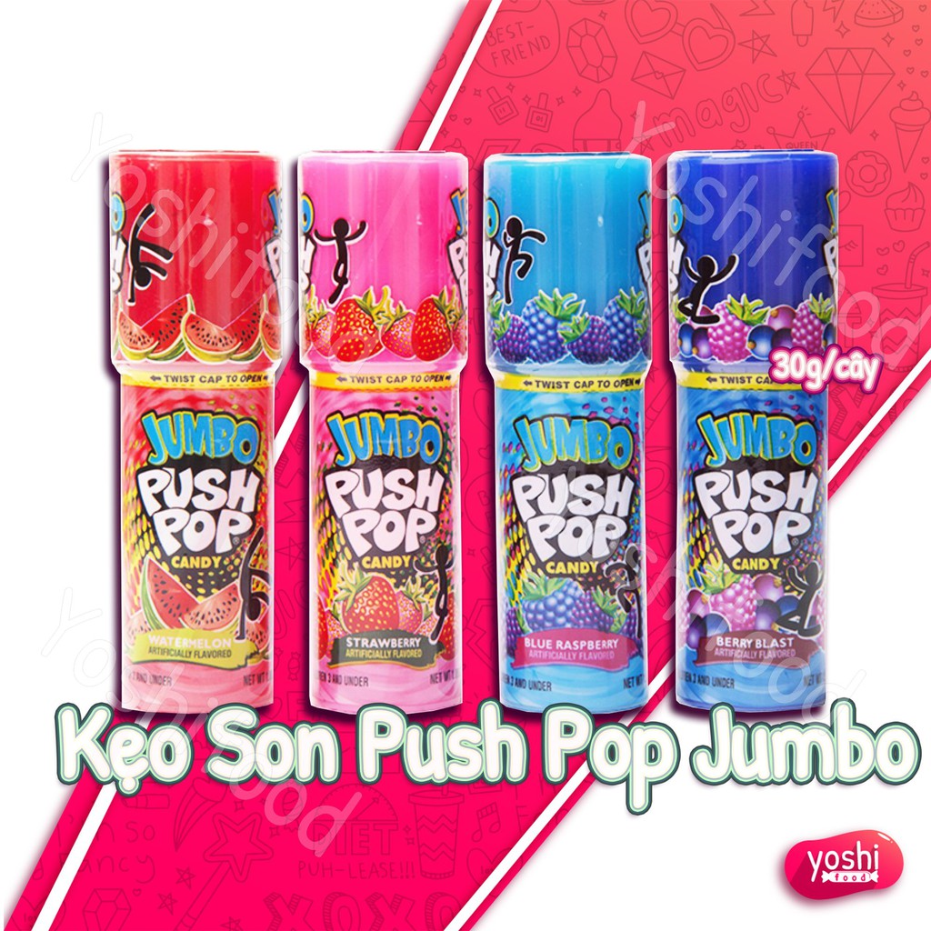 Kẹo Son Push Pop Jumbo 30gr