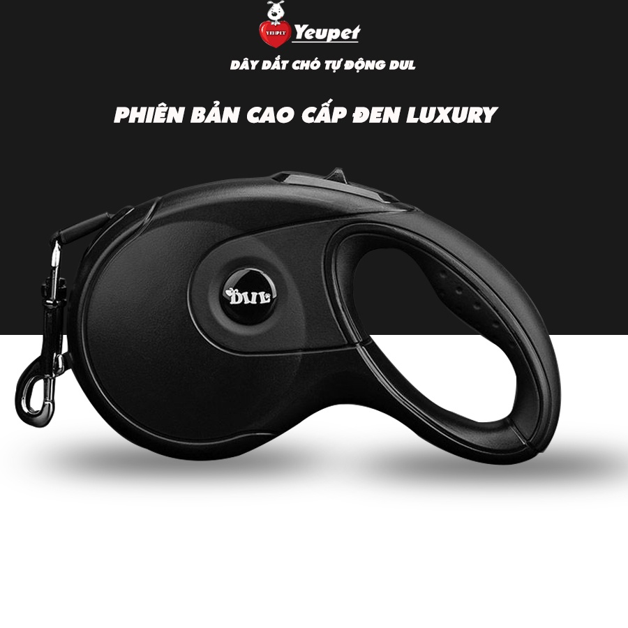 [Mã PET50 giảm 10% - tối đa 50K đơn 250K] Dây dắt tự động cho chó mèo YEUPET ĐEN LUXURY cao cấp tự động thu gọn 3m-5m