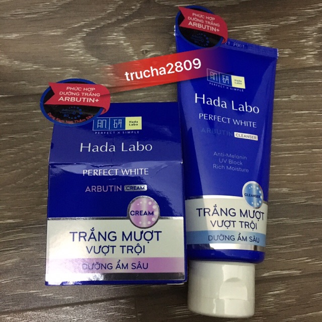 combo Sữa Rửa Mặt Hada Labo và kem Hada labo Trắng Hoàn Hảo
