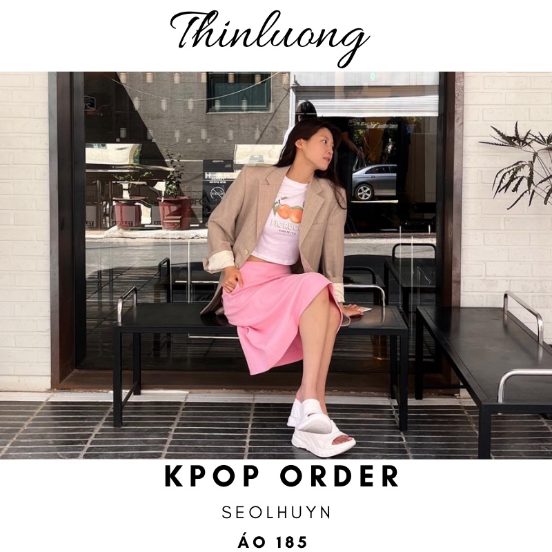 (Sẵn - video ) Áo thun trắng croptop cotton FIO giống Seolhuyn A8
