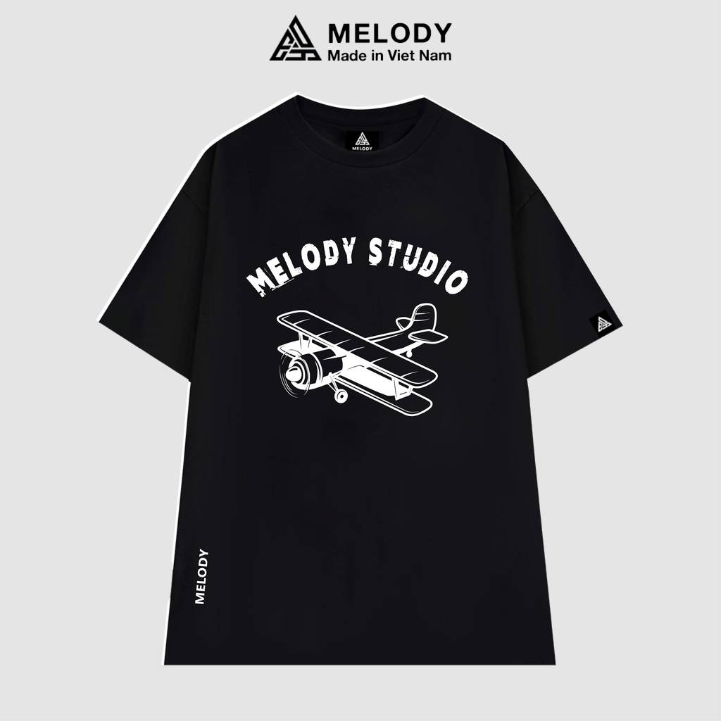 Áo Thun Unisex Nam Nữ Tay Lỡ Form Rộng Oversize Local Brand MELODY, Áo Phông Cotton 100% Planes Tee