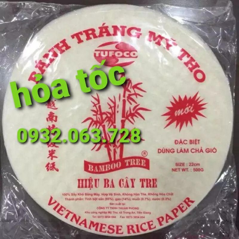 🚀 hỏa tốc 🚀 bánh tráng cuốn chả giò Ba Cây Tre 22 tròn  nội địa 500g