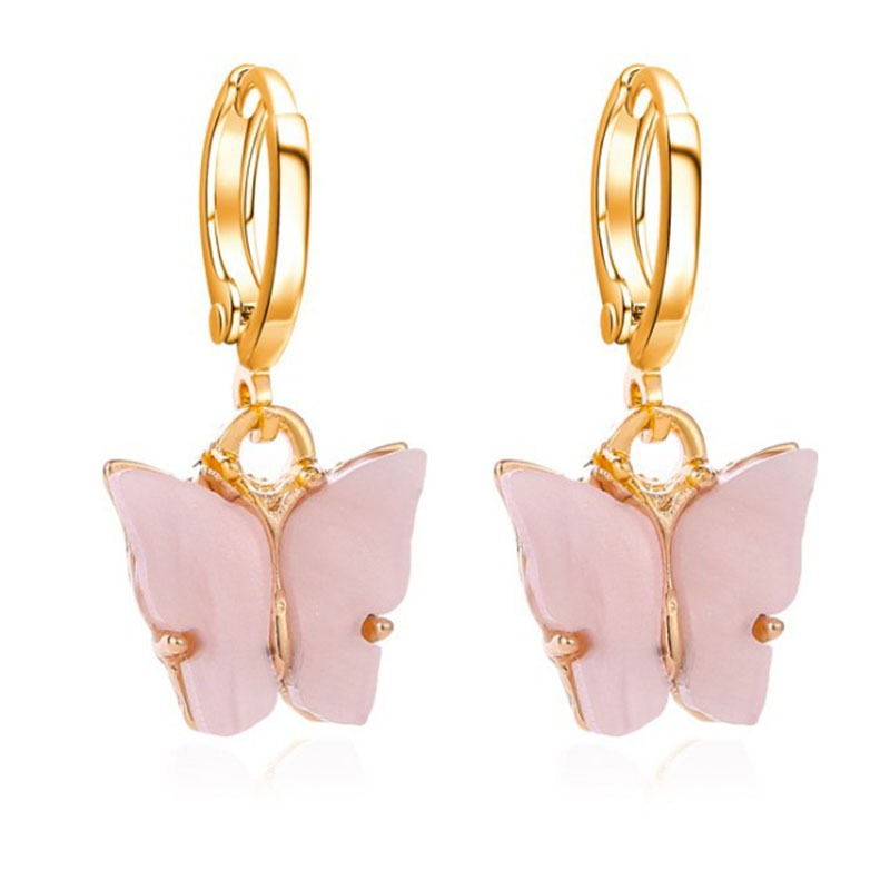 Bông tai hình bướm bằng acrylic nhiều màu sắc phong cách Bohemian thời trang dành cho nữ